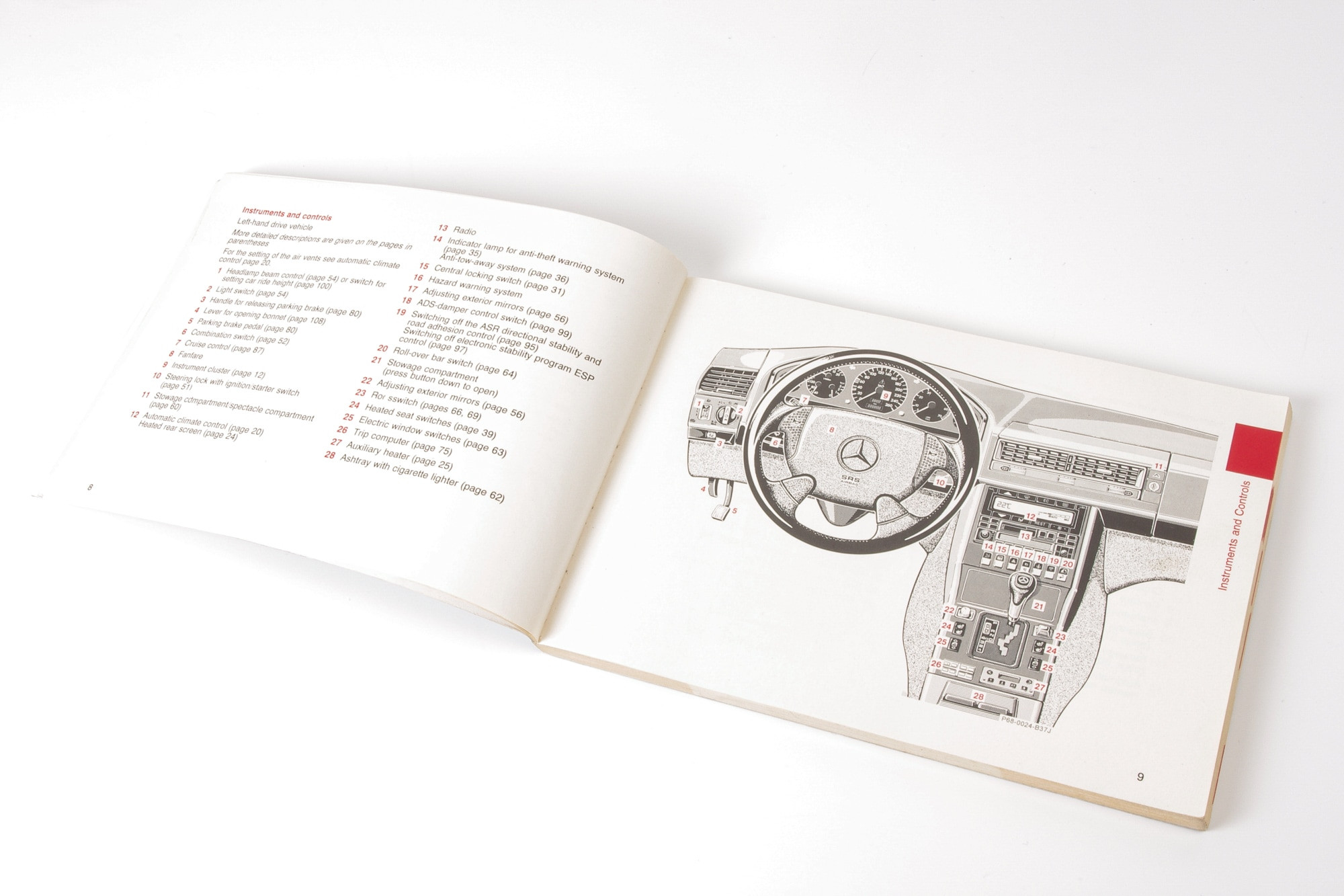 Mercedes 1295845996 Owners Manual (b) | R129 SL