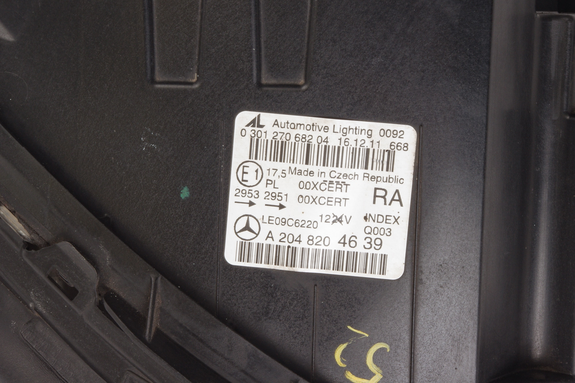 Mercedes 2048204639 Headlight - Right | W204 C X204 GLK