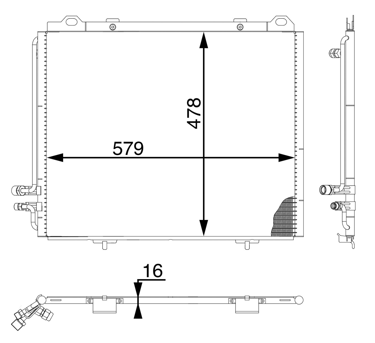 Mercedes 2108300270 A/C Condenser | W210 S210 E