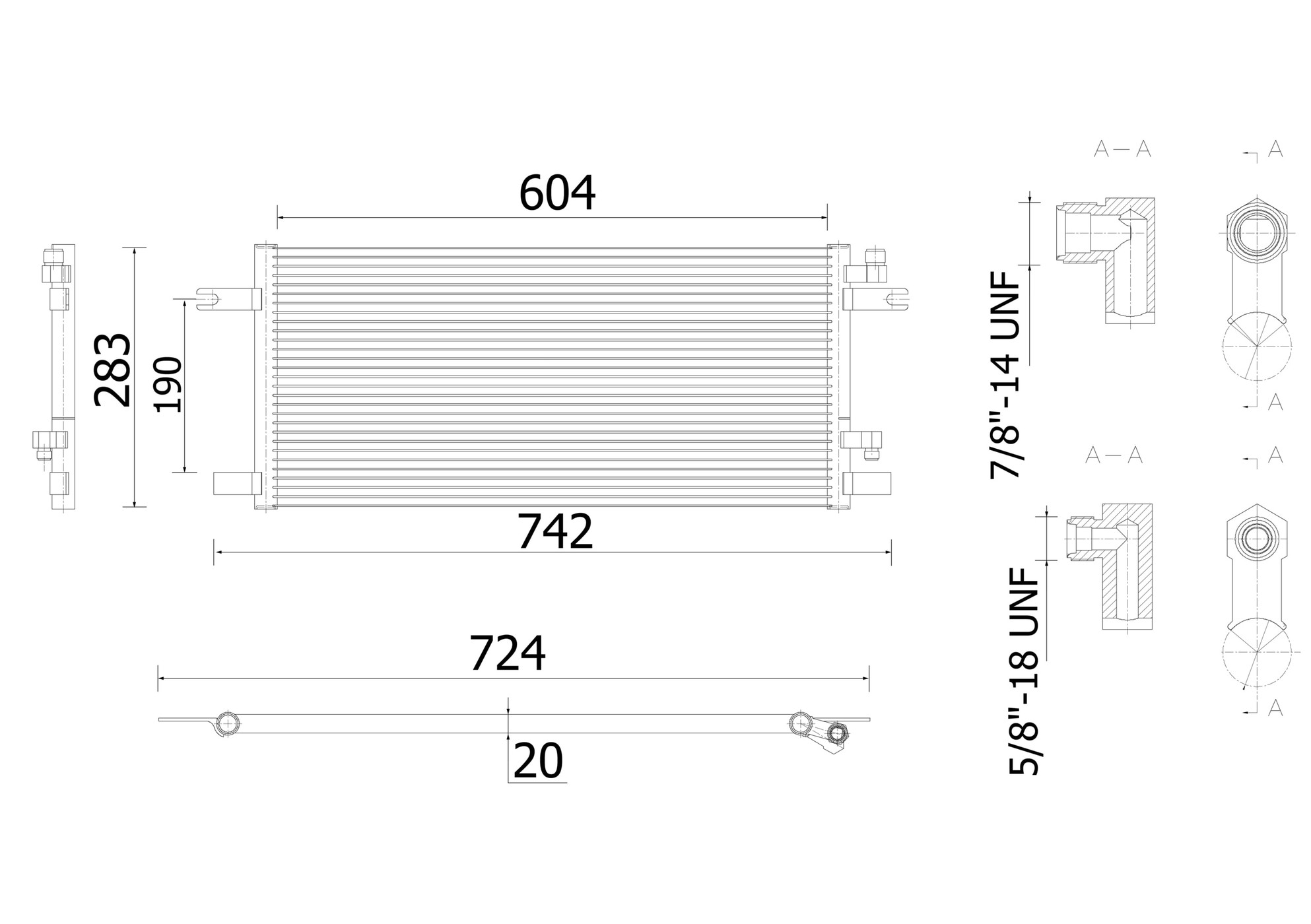 Mercedes 9575000154 A/C Condenser