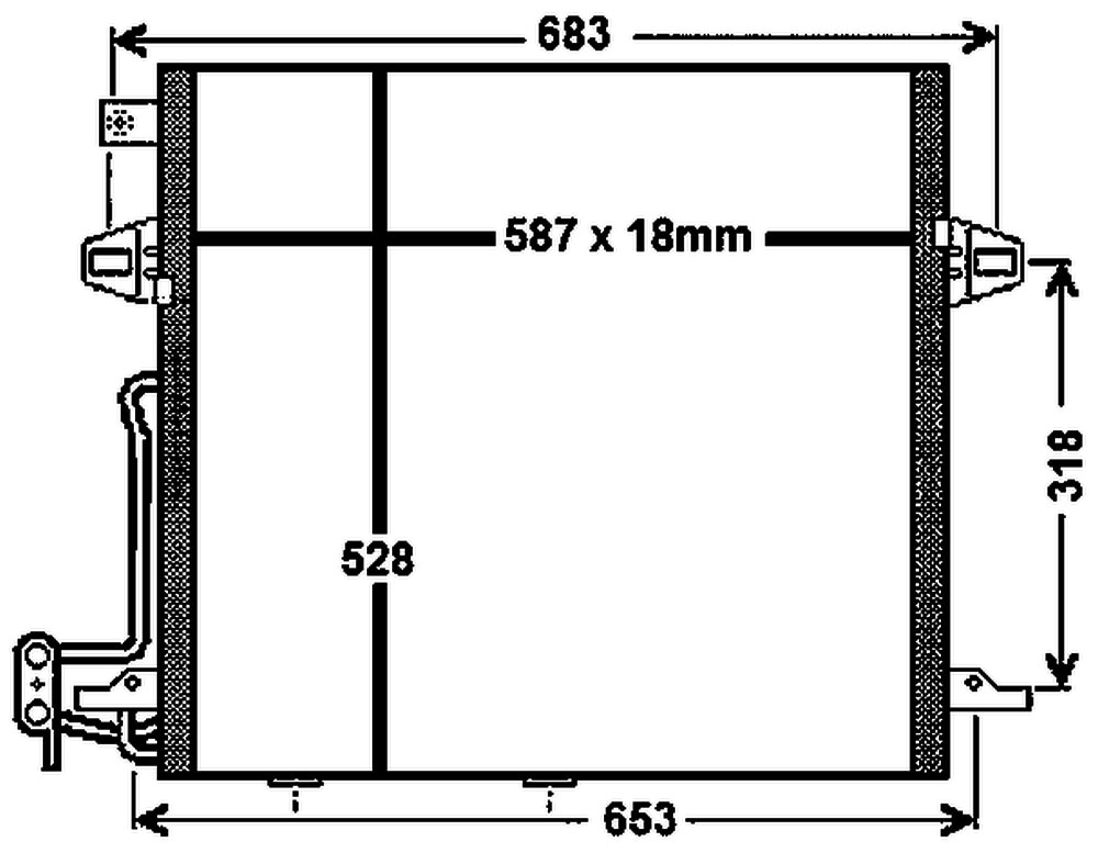 Mercedes 2515000054 A/C Condenser | W164 X164 M W251 V251 R