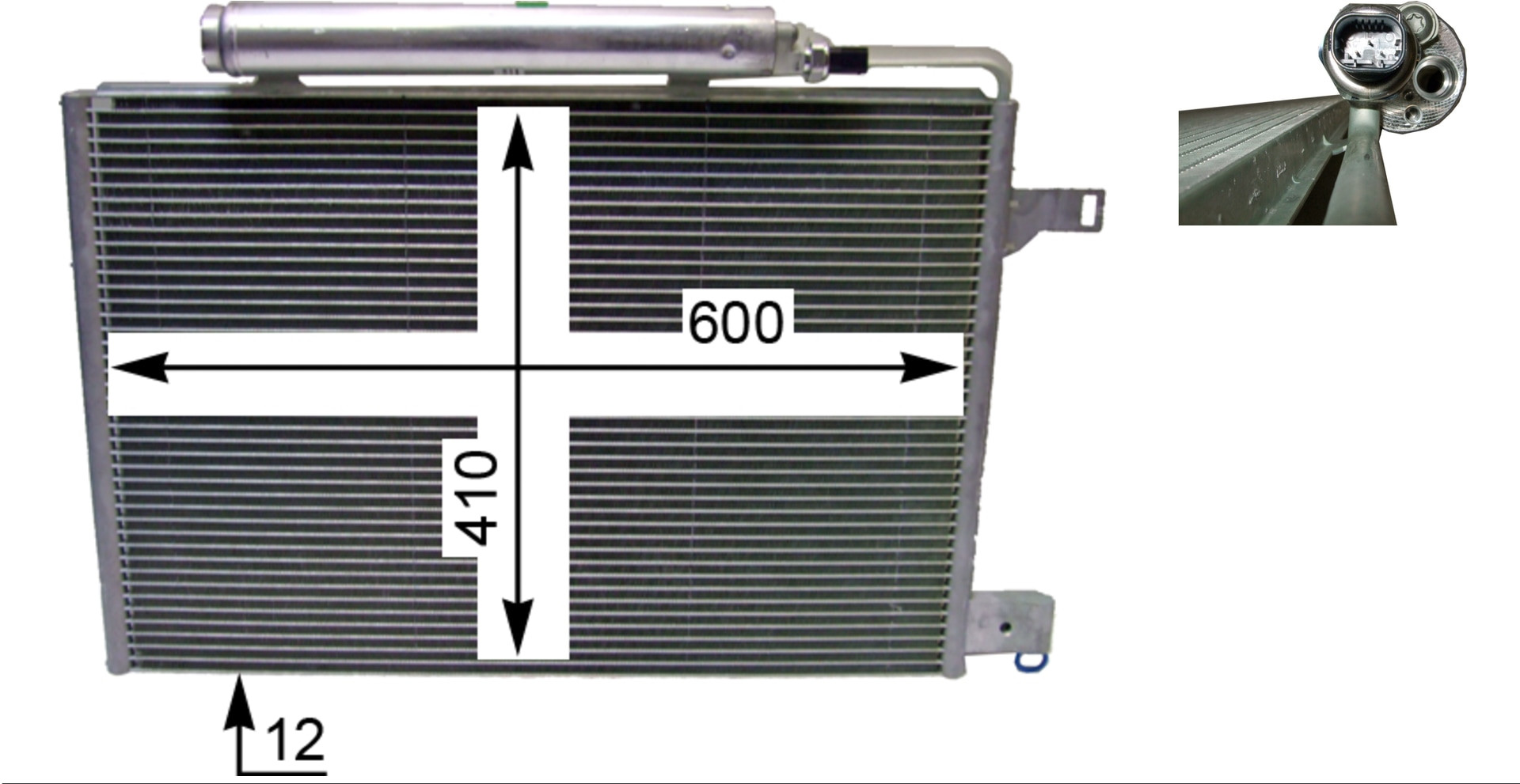 Mercedes 1695000054 A/C Condenser | W169 C169 A W245 B