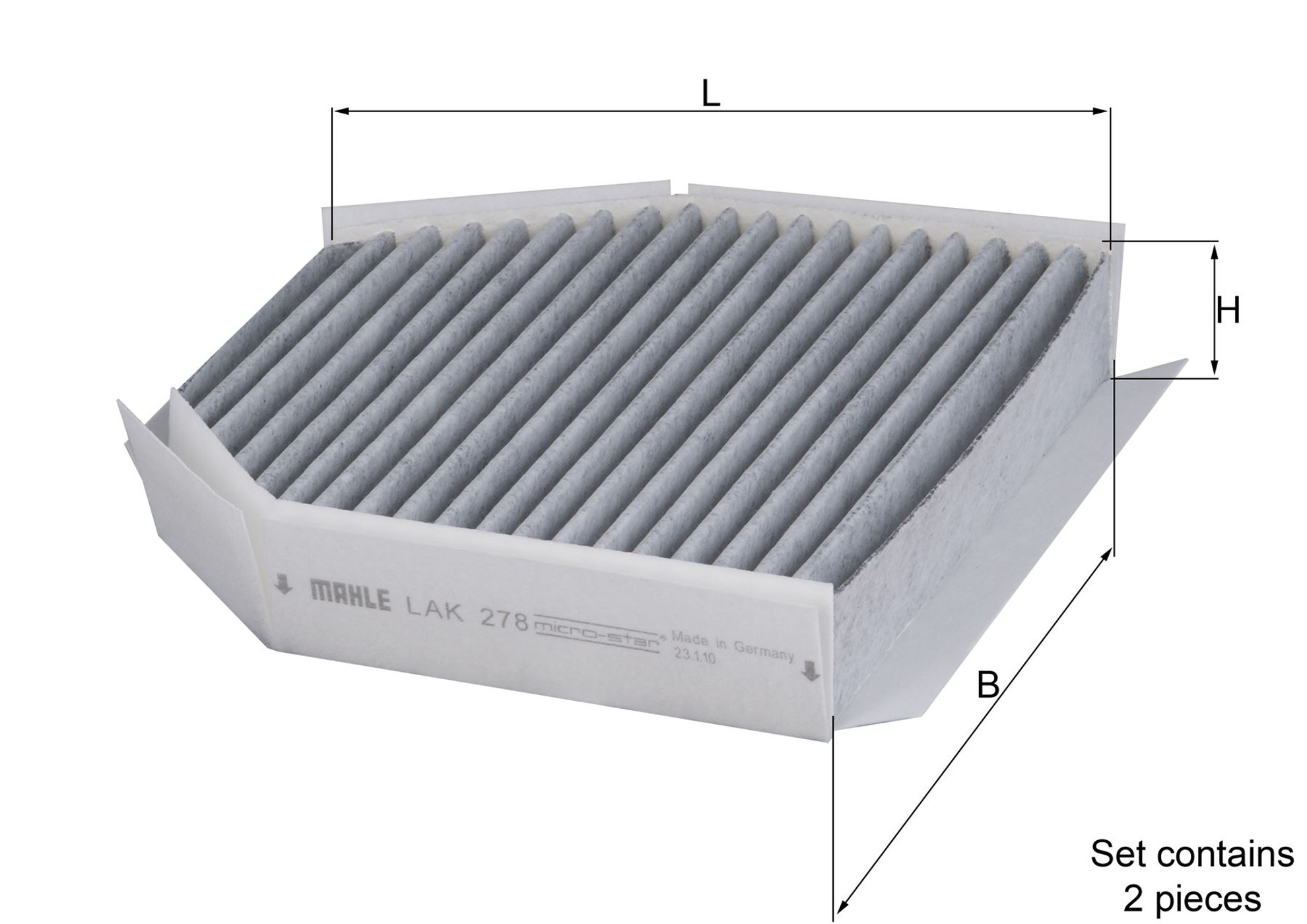 Mercedes 2308300418 Cabin Pollen Filter | C199 R199 Z199 SLR R230 SL W463 G