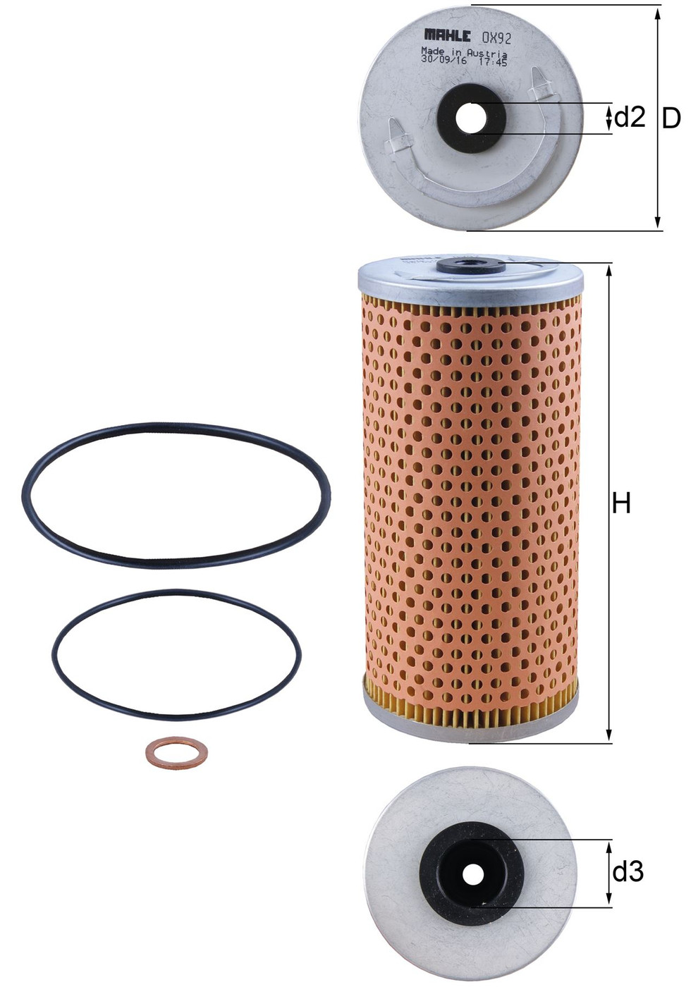 Mercedes 0011849025 Oil Filter | W124 W210 S210 E R129 SL W140 V140 C140 S