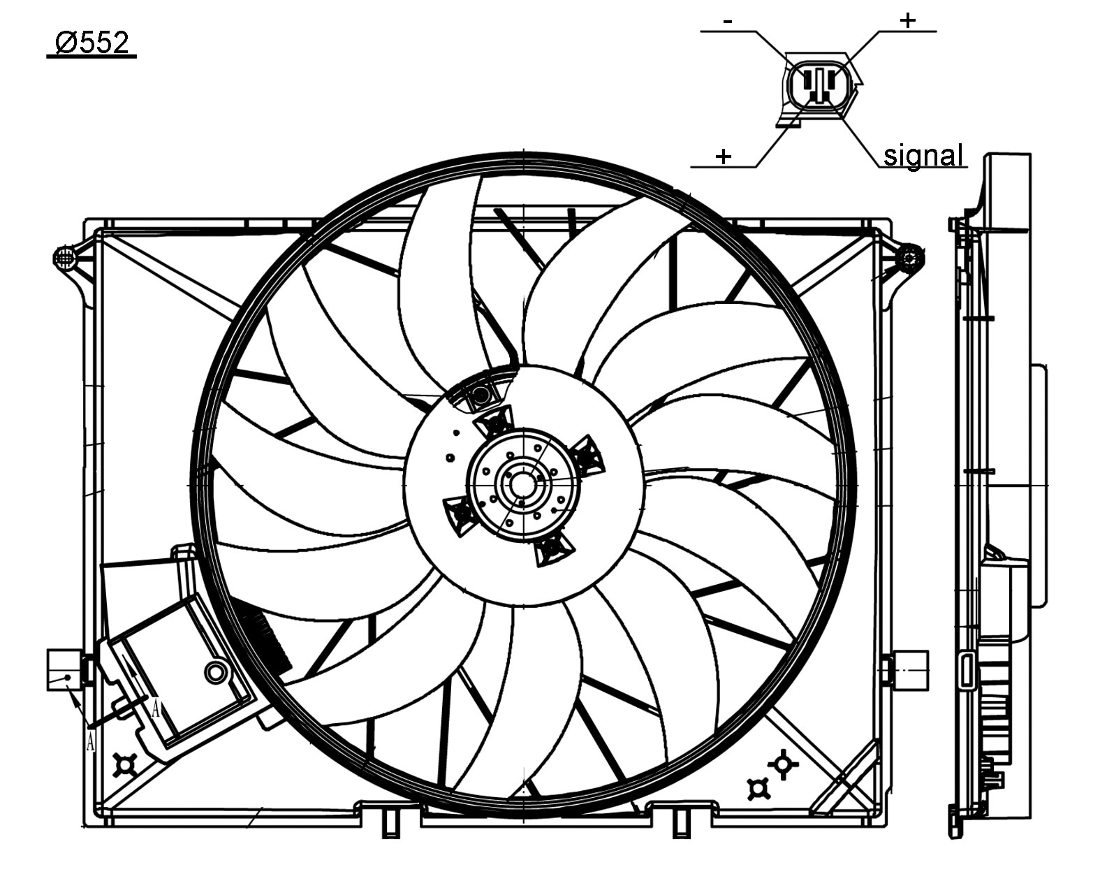 Mercedes 2205000293 Cooling Fan | C215 CL W220 S R230 SL