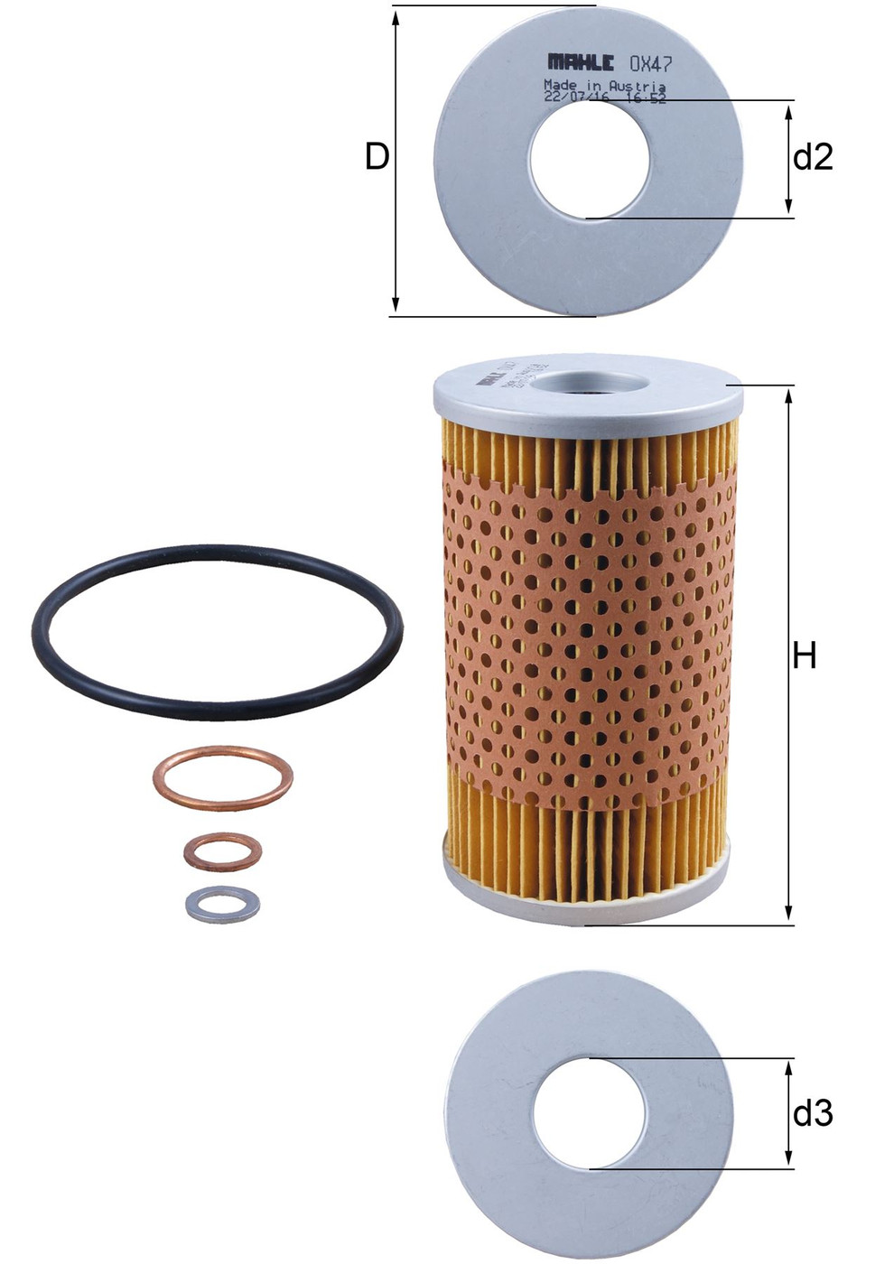 Mercedes 0001800009 Oil Filter | W108 W109 W111 W112 W128 S W110 W114 W115...