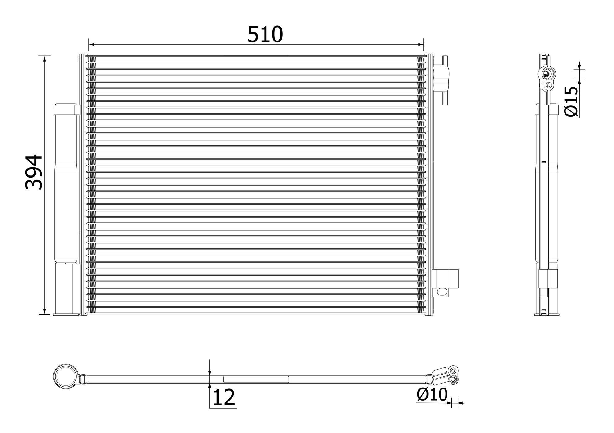 Mercedes 4535000054 A/C Condenser