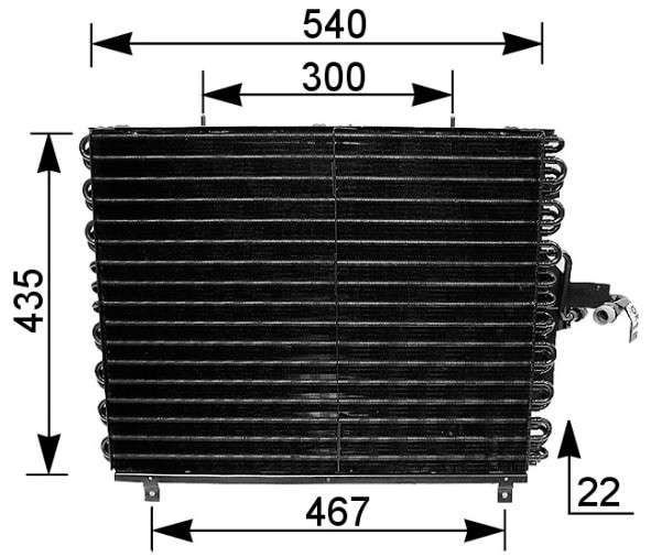 Mercedes 1248301270 A/C Condenser | S124 W124 V124 C124 A124 E