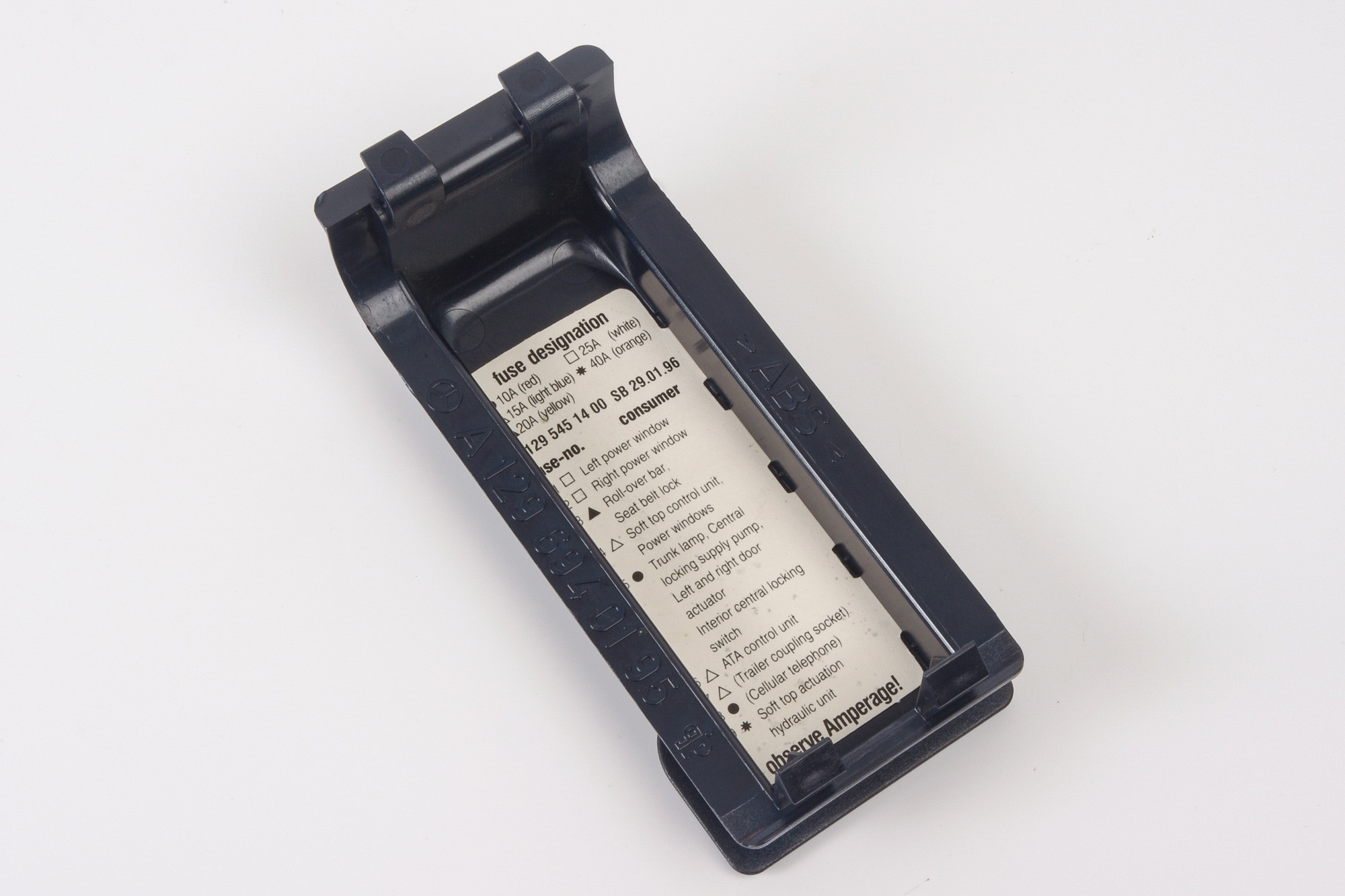 Mercedes 1296940195 Fuse Box Cover - Blue | R129 SL
