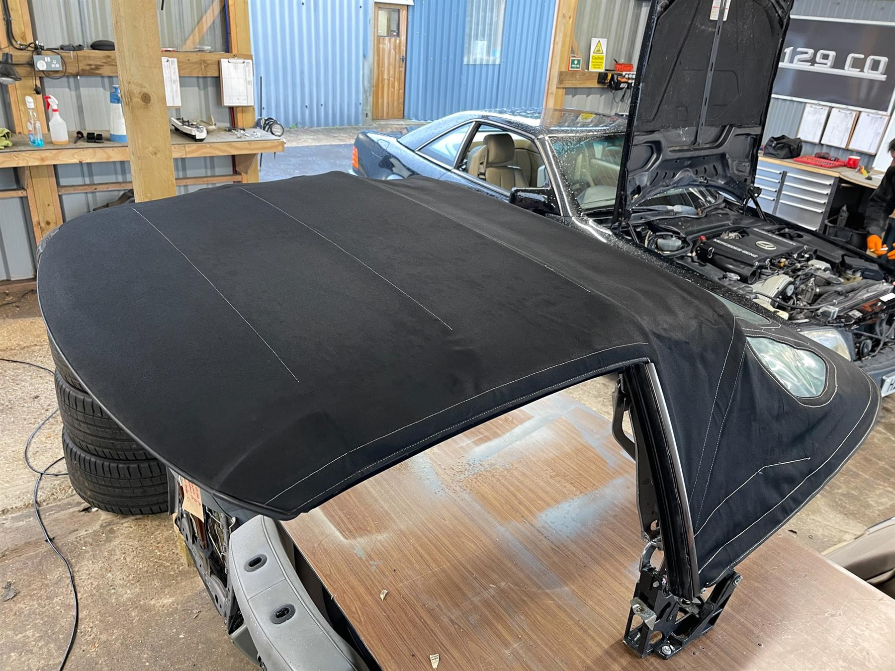 Mercedes 1297700201 Soft Top - Black (a) | R129 SL