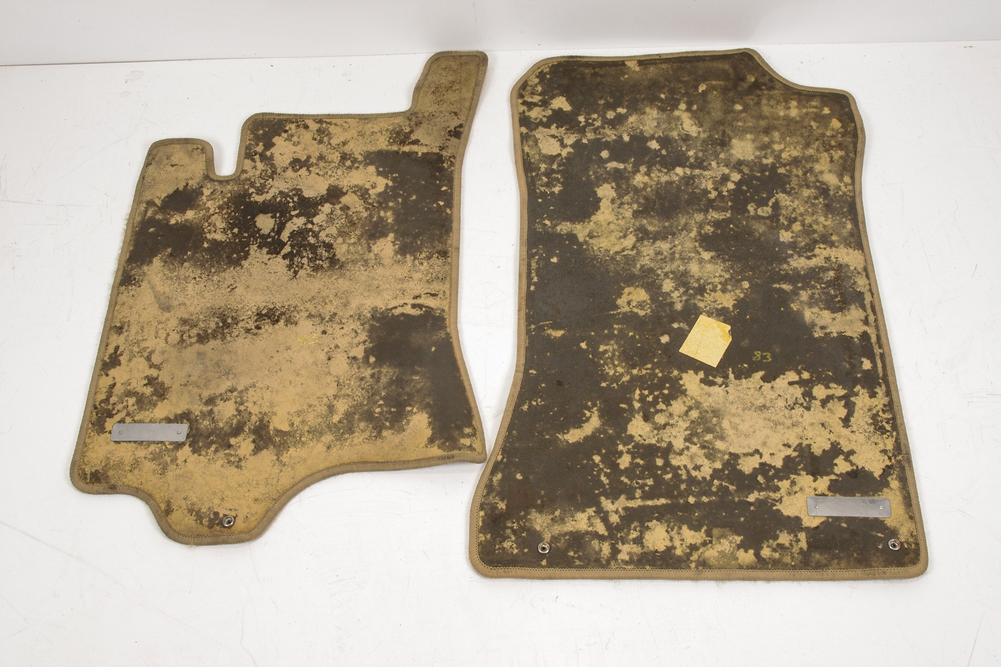 Mercedes 1296803540 Floor Mat Set x2 - Front Tan | R129 SL