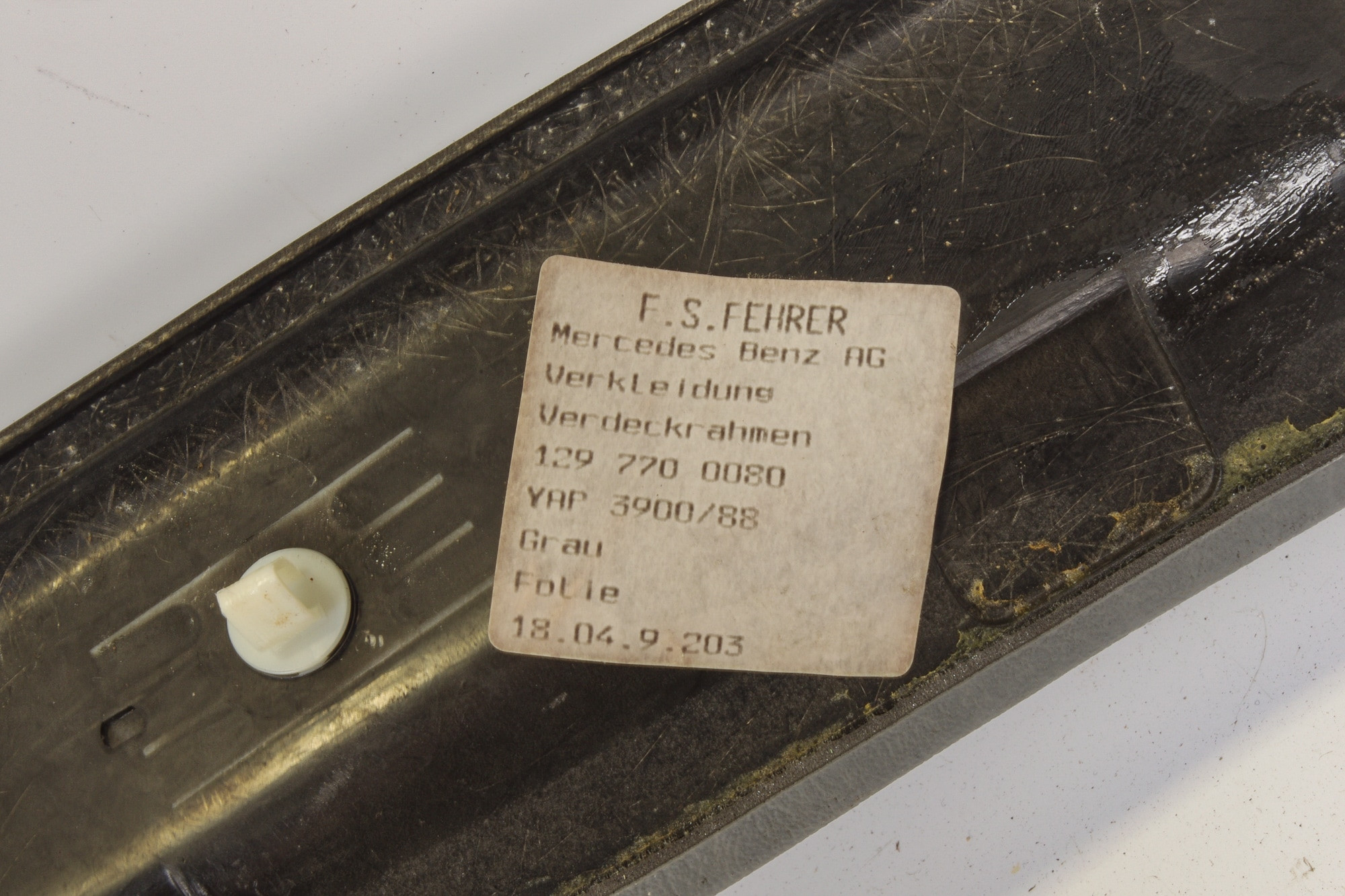 Mercedes 1297700080 Roof Grab Handle Rail - Grey (c) | R129 SL