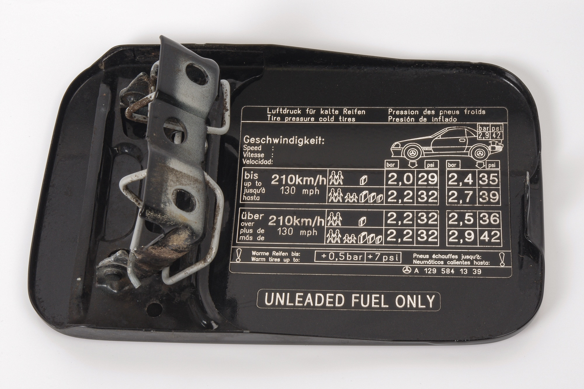 Mercedes 1295841339 Fuel Filler Cap - Black | R129 SL