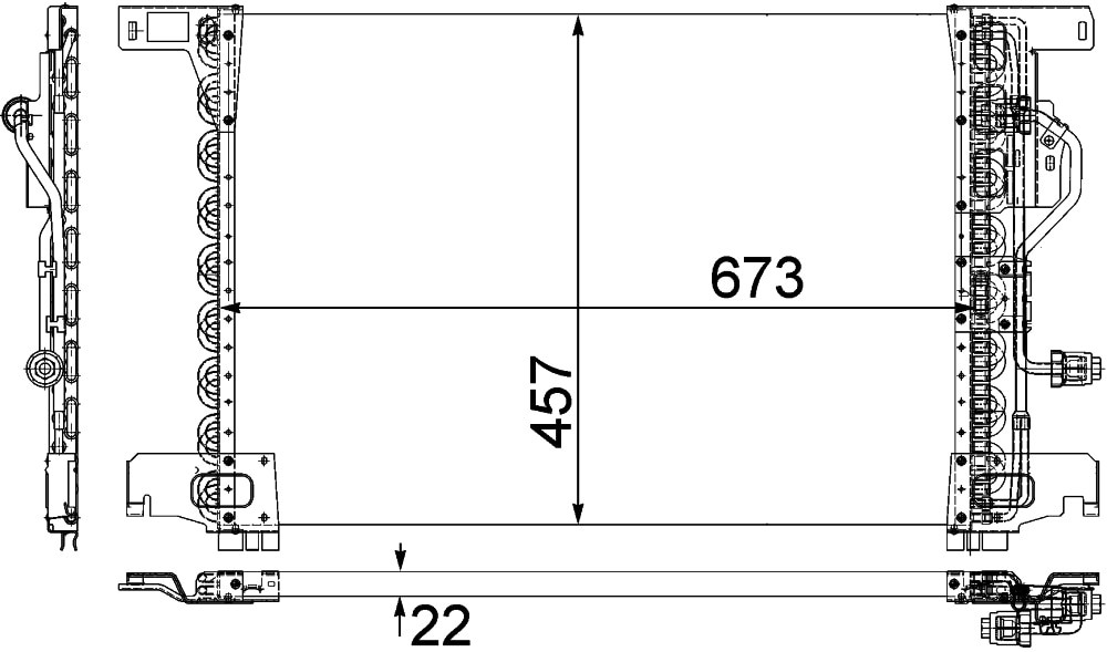 Mercedes 9425000054 A/C Condenser
