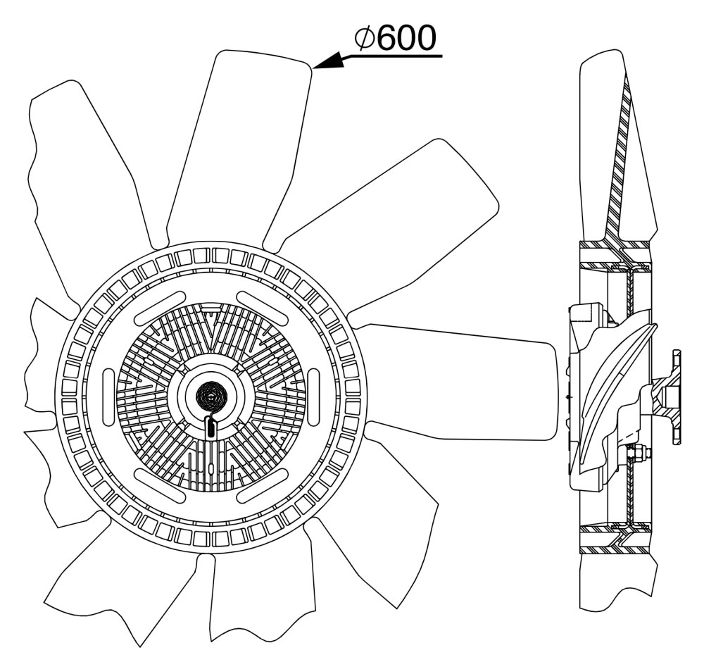 Mercedes 9042000323 Cooling Fan