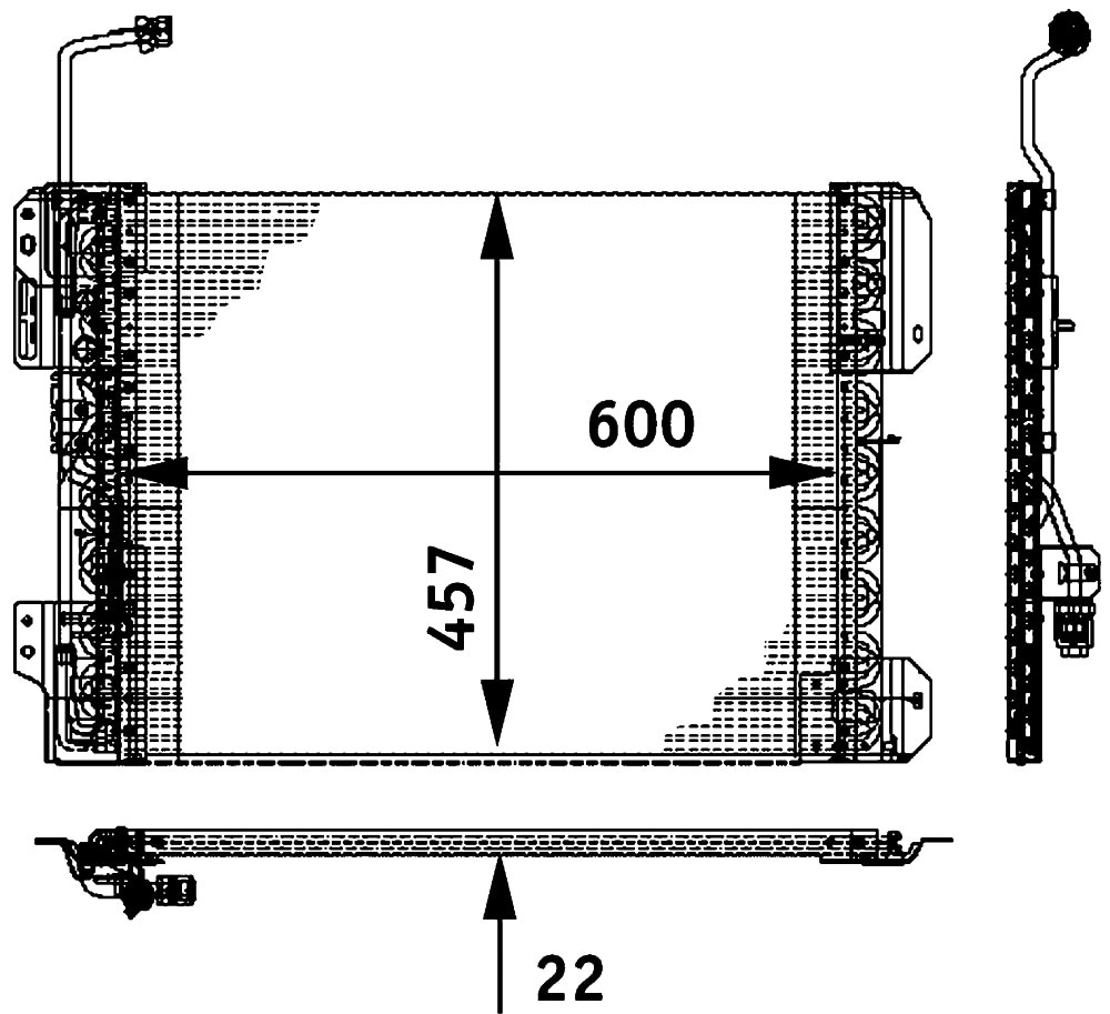 Mercedes 9405000254 A/C Condenser