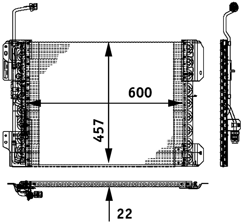 Mercedes 9405000254 A/C Condenser