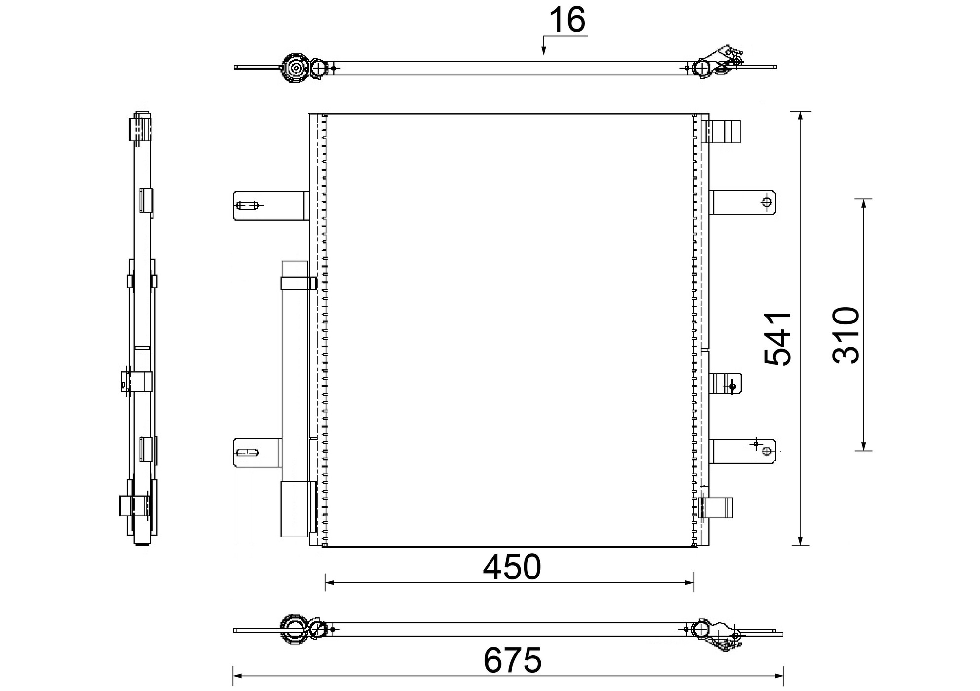 Mercedes 9705000154 A/C Condenser