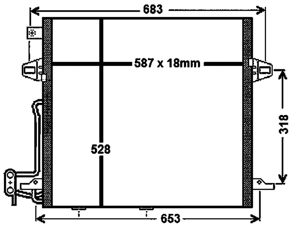 Mercedes 2515000054 A/C Condenser | W164 X164 M W251 V251 R