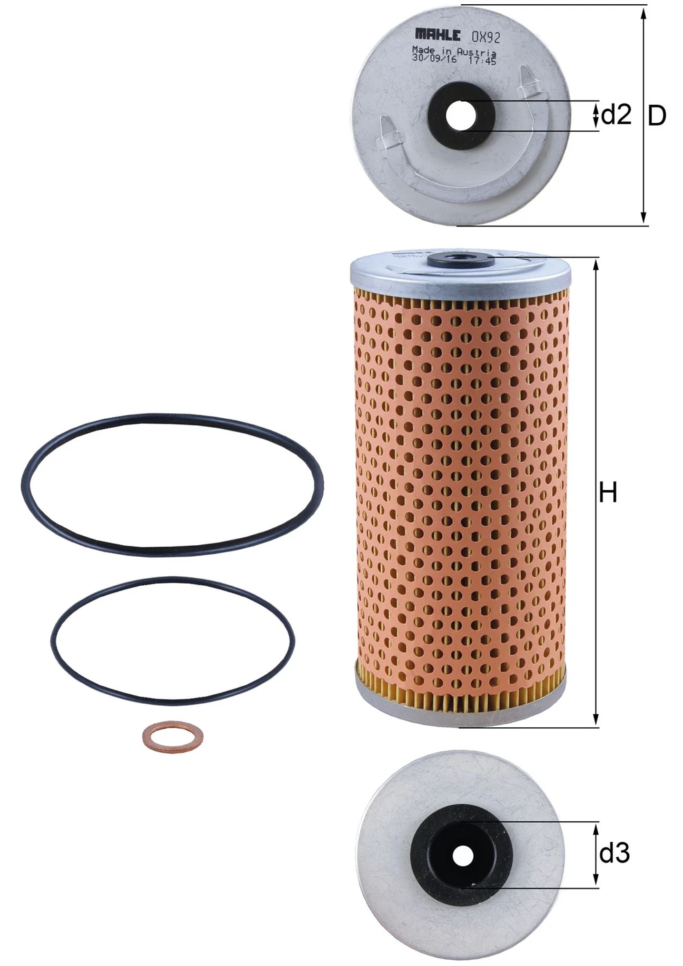 Mercedes 0011849025 Oil Filter | W124 W210 S210 E R129 SL W140 V140 C140 S