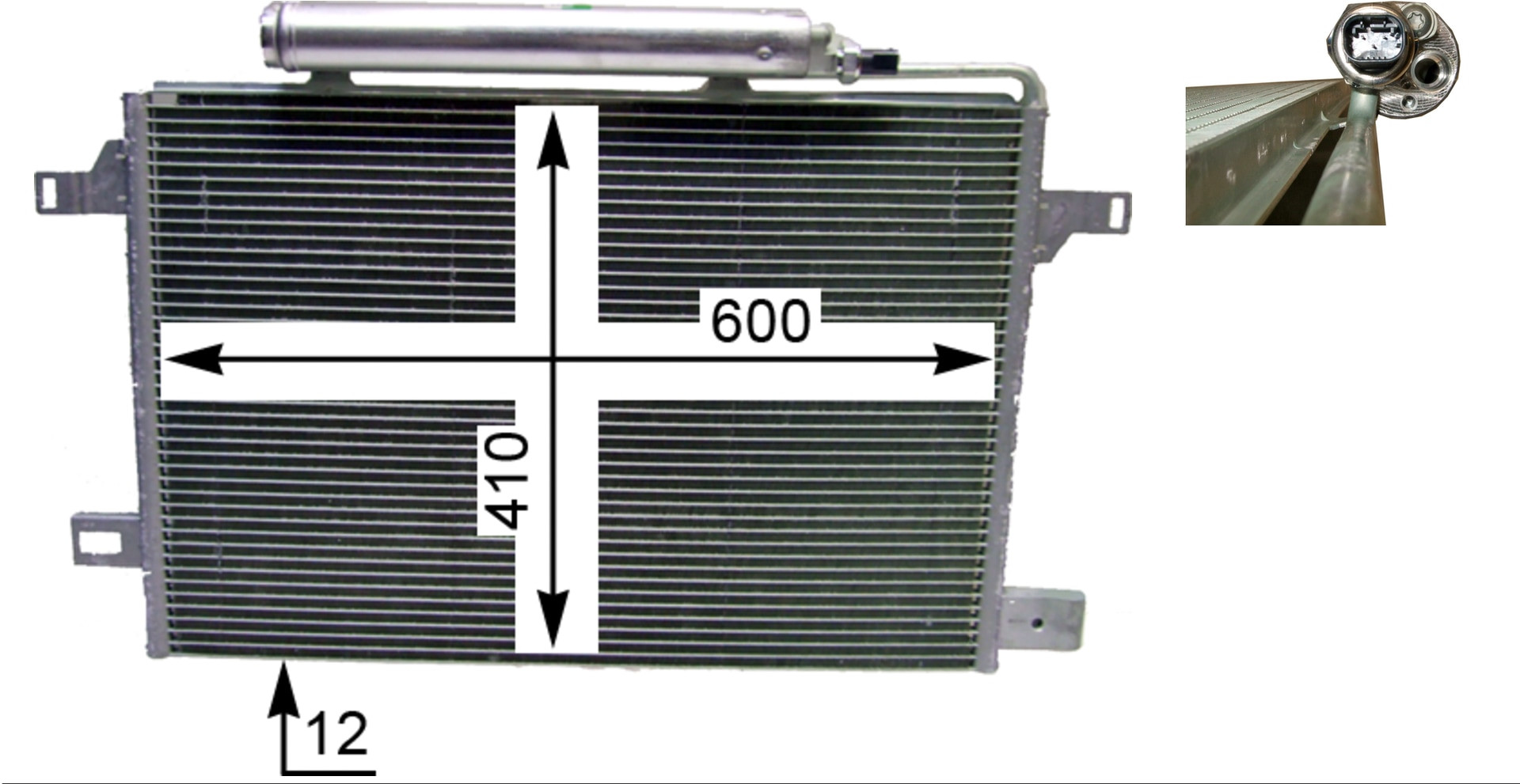 Mercedes 1695000354 A/C Condenser | W169 C169 A W245 B