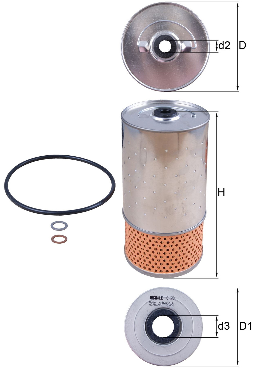 Mercedes 0001802509 Oil Filter | W116 W126 S W123 E W460 W461 G