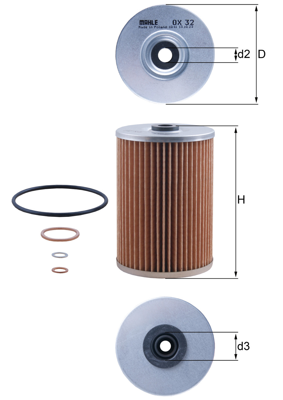 Mercedes 0001800309 Oil Filter | C107 R107 SL W108 W109 W111 W116 W126 S W114...