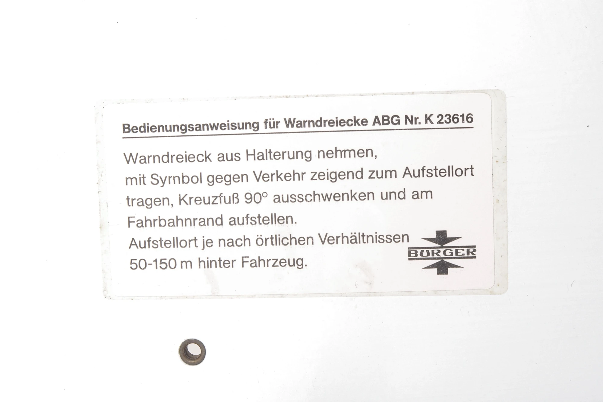 Mercedes 1405900212 Warning Triangle | R129 SL W124 V124 C124 E W140 S