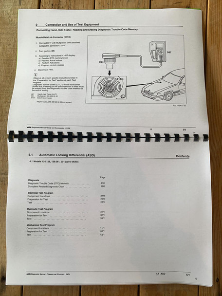 Mercedes R129 SL Workshop Diagnostic Manual: ASR, ASD, ABS, ETS, ESP, SPS, BAS (inc. Wiring Schematics)
