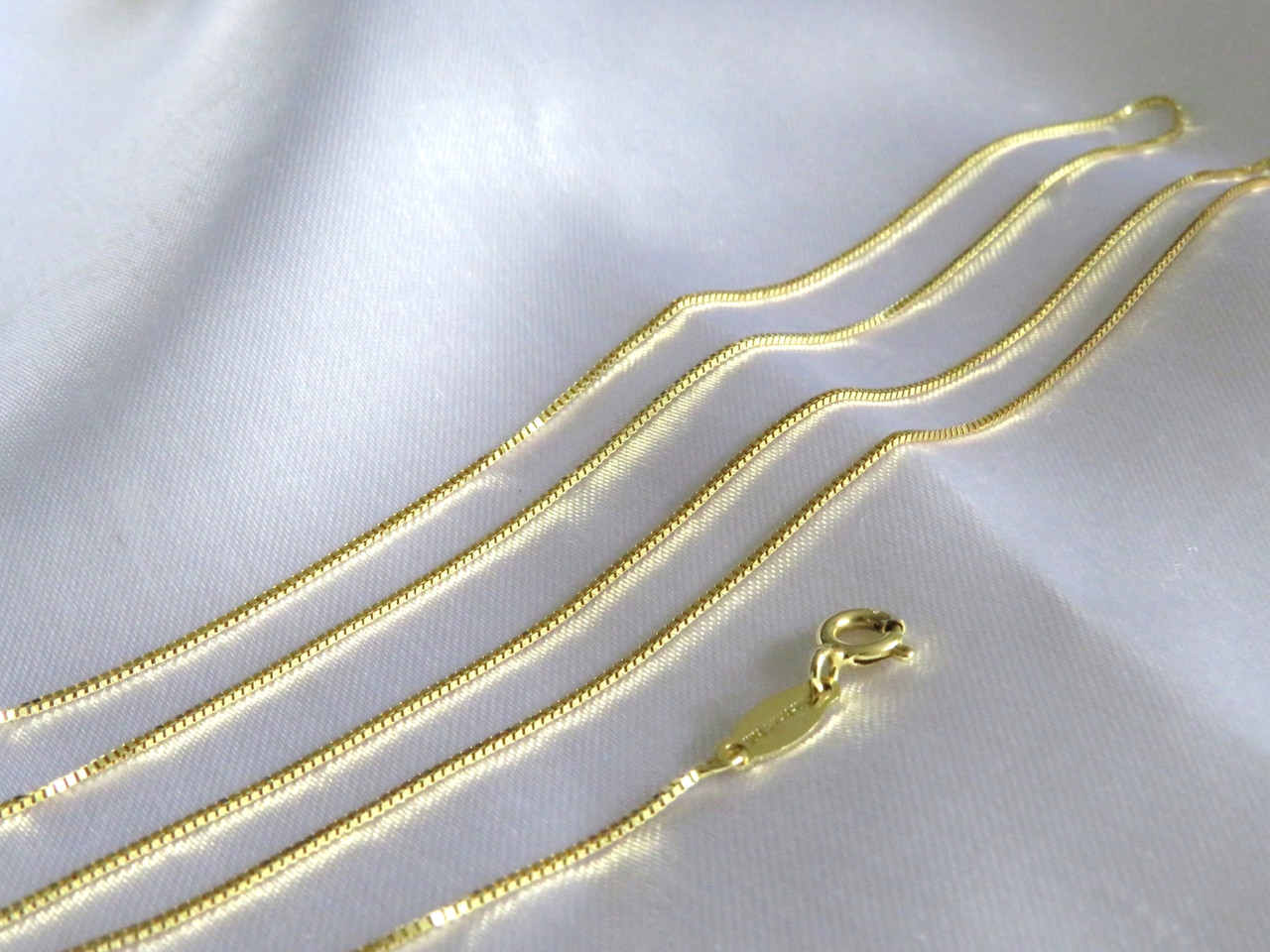 10K 62CM MHJ ITALY BOX NECKLACE 