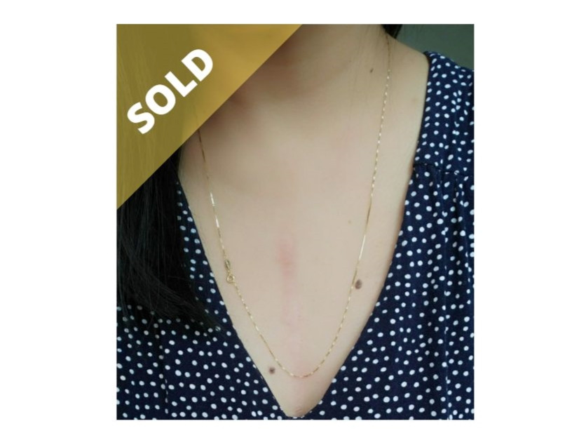 10K 62CM MHJ ITALY BOX NECKLACE 