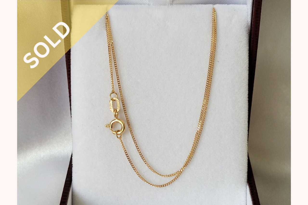 9CT 45cm Yellow Gold Necklace By PASCOES