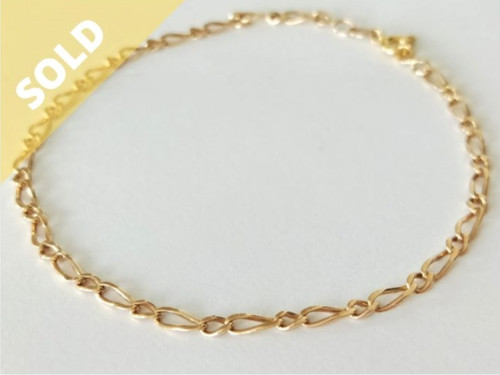 9ct Yellow Gold Heavy Figaro Bracelet  461g Miltons Diamonds