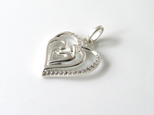 A Michael Hill 925 Sterling Silver Mother and Child Heart Pendant ~ 1153251207-1