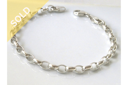 925 Sterling Silver Belcher Bracelet (6.1grams) ~ 1179260126