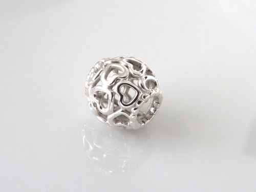 PANDORA  Open Your Heart Openwork Charm (RETIRED) ~ 1123250914-5