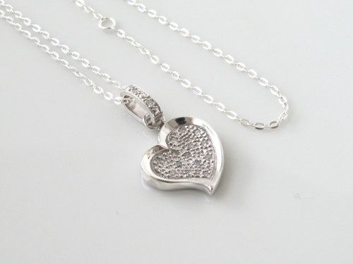 Michael Hill Diamond Heart Pendant and Necklace set, Crafted in 925 Sterling Silver ~1172260121-1