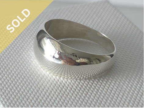 925 Sterling Silver Dome Ring (5.1grams) ~ 1119250908