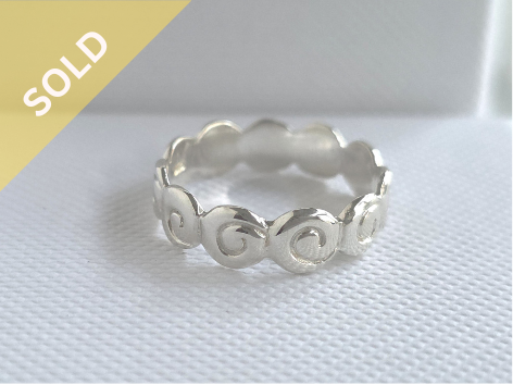 925 Sterling Silver Koru Eternity Band (2.3grams) ~ 1200260304