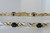 9CT Yellow Gold Diamond& Dark Stone Bracelet - 5.8 grams