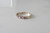 9CT Gold Diamond & Red Gemstone Channel Ring