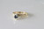 9CT Gold Diamond & Dark Blue Solitaire Ring - 2.6 grams