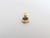 10K MHJ RED STONE PENDANT