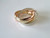 9CT THREE TONED RUSSIA WEDDING BAND RING 5.2GRAMS #479220326