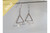 925 STERLING SILVER DOUBLE TRIANGLES DANGLE EARRINGS #659230109-2