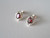 925 STERLING SILVER GARNET STUDS EARRINGS ~ 679230131-1