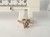 9CT ROSE GOLD CZ FLOWERS RING ~ 906240610