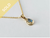 9ct Yellow Gold Blue Topaz  Drop Pear Pendant ~ 1156251214-1