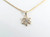 9CT Gold Diamond Flower pendant ~ 1190260204