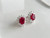 925 Sterling Silver Synthetic Ruby and Cubic Zirconia Pendant & Earrings Set (6.6Grams) ~ 1191260213